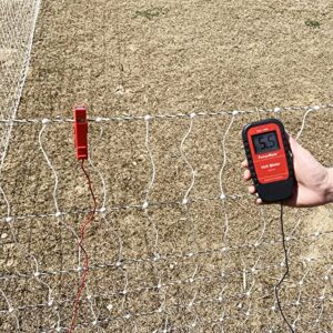 FenceMate Digital Volt Meter for Electric Fence, Range up to 19,900 V (19.9 kV), Fence Voltage Tester with Large LCD Display, Automatic On/Off, Grounding & 9V Battery Included