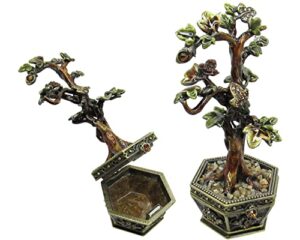 bonsai tree jeweled trinket box with austrian crystals, #2
