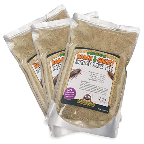 Roach World Premium Roach Chow for Dubia & Crickets with Super Foods - Ca:P Balanced (72 ozs)