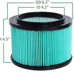 16950 Filter Compatible with Craftsman（Equivalent to 17810）Wet Dry Vacuum Filter Compatible with Craftsman 3 to 4-gallon (2 Pack)