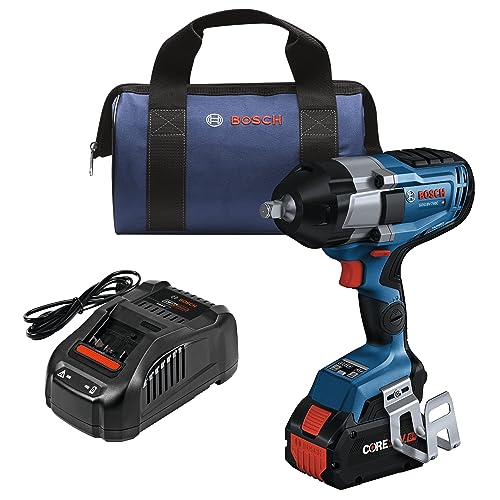 BOSCH GDS18V-740CB14 PROFACTOR™ 18V Connected 1/2 In. Impact Wrench Kit with Friction Ring and (1) CORE18V 8 Ah High Power Battery