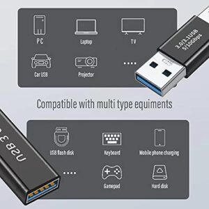 Haoquoou (4 Pieces) USB 3.0 Adapter kit, Support Charging and Data Transfer, high Speed Extended Conversion Connector Connector