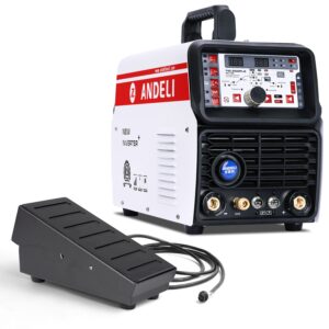 ANDELI Tig Welder Ac/Dc,110V/220V 200AMP Aluminum Tig Welder,Stick Tig Cold Multiprocess Tig Welding,Arc Protable Welding Machine