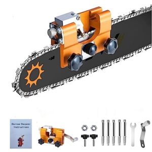 chainsaw sharpener, portable chain saw sharpening tool set, sharpener file table, quick sharpening, suitable for all kinds of chain saws and electric saws