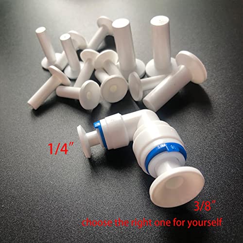 XINWOO 1/4 inch Plug for RO Reverse Osmosis Water Filter Fittings Valve (20pcs/Pack)