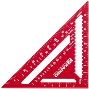 kapro - 446 high definition anodized rafter square - resists wear and corrosion - features conversion table and protractor - lightweight & compact profile - 12 inch