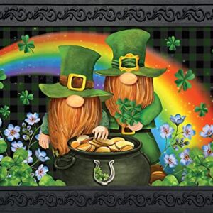 Briarwood Lane Irish Gnomes St. Patrick's Day Doormat Indoor Outdoor 18" x 30"