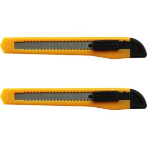 2 utility knife set box cutter snap-off razor blades