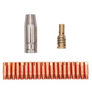 mig welding gun consumables contact tip/nozzle/tip holder for chicago electric welder complete replacement flux welding torch (0.8mm/0.03'')