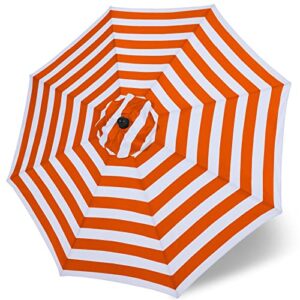mastercanopy patio umbrella 9 ft replacement canopy for 8 ribs-orange&white