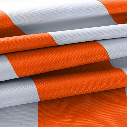 MASTERCANOPY Patio Umbrella 9 ft Replacement Canopy for 8 Ribs-Orange&White