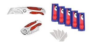 workpro quick-change utility knife and utility knife blades with 50-pack heavy duty box cutter blades