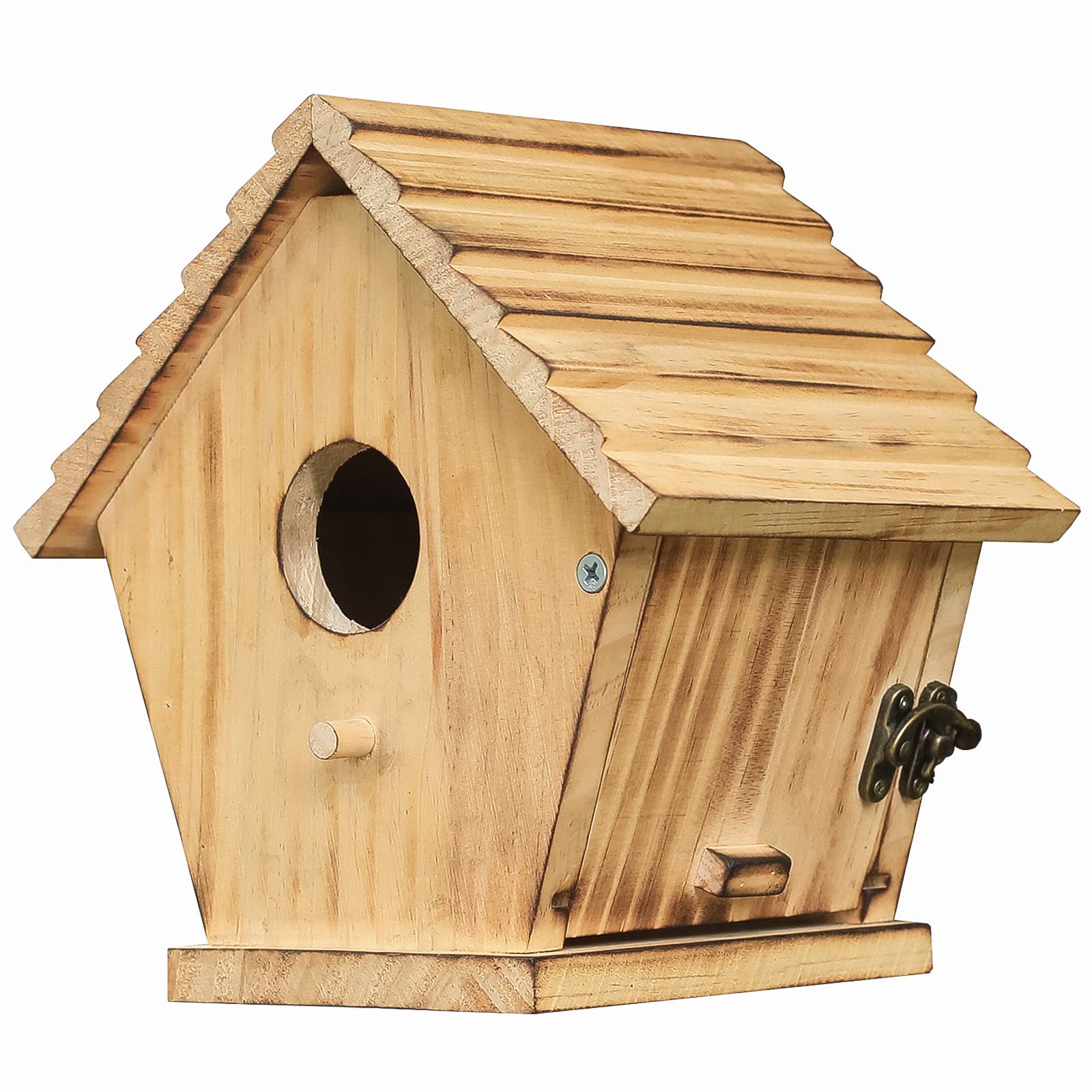 STARSWR Bird House,Outdoor Bluebird House for Outside Clearance,Wooden Birdhouse Finch Cardinals Hanging Birdhouse Nesting Box for Wild Bird Viewing