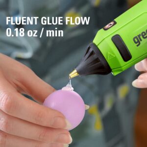 Greenworks 24V Cordless Glue Gun,2.0Ah Battery & Charger Included -1.5min Fast Heating,LED light, Drip-free nozzle, 90 min Runtime, Auto off for DIY, Arts, Crafts, Home Decoration