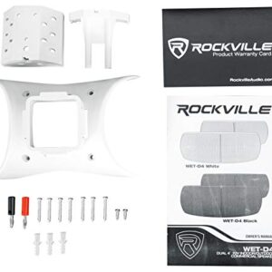 Rockville RCS650-6 650w 6 Zone 70v Commercial/Restaurant Amplifier Bundle with (20) Rockville Wet-D4 White Dual 4" Speakers