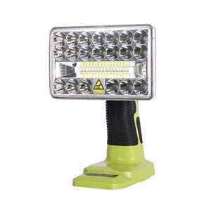 sintent portable led work light for ryobi 18v battery, 18w 2000lm battery powered lights by rechargeable flood tools men