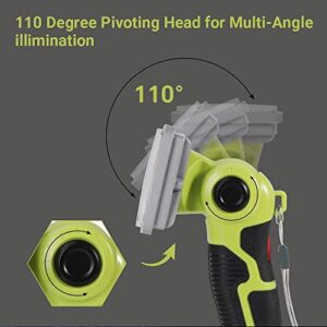 SINTENT Portable Led Work Light for Ryobi 18v Battery, 18w 2000lm Battery Powered Lights by Rechargeable Flood Tools Men