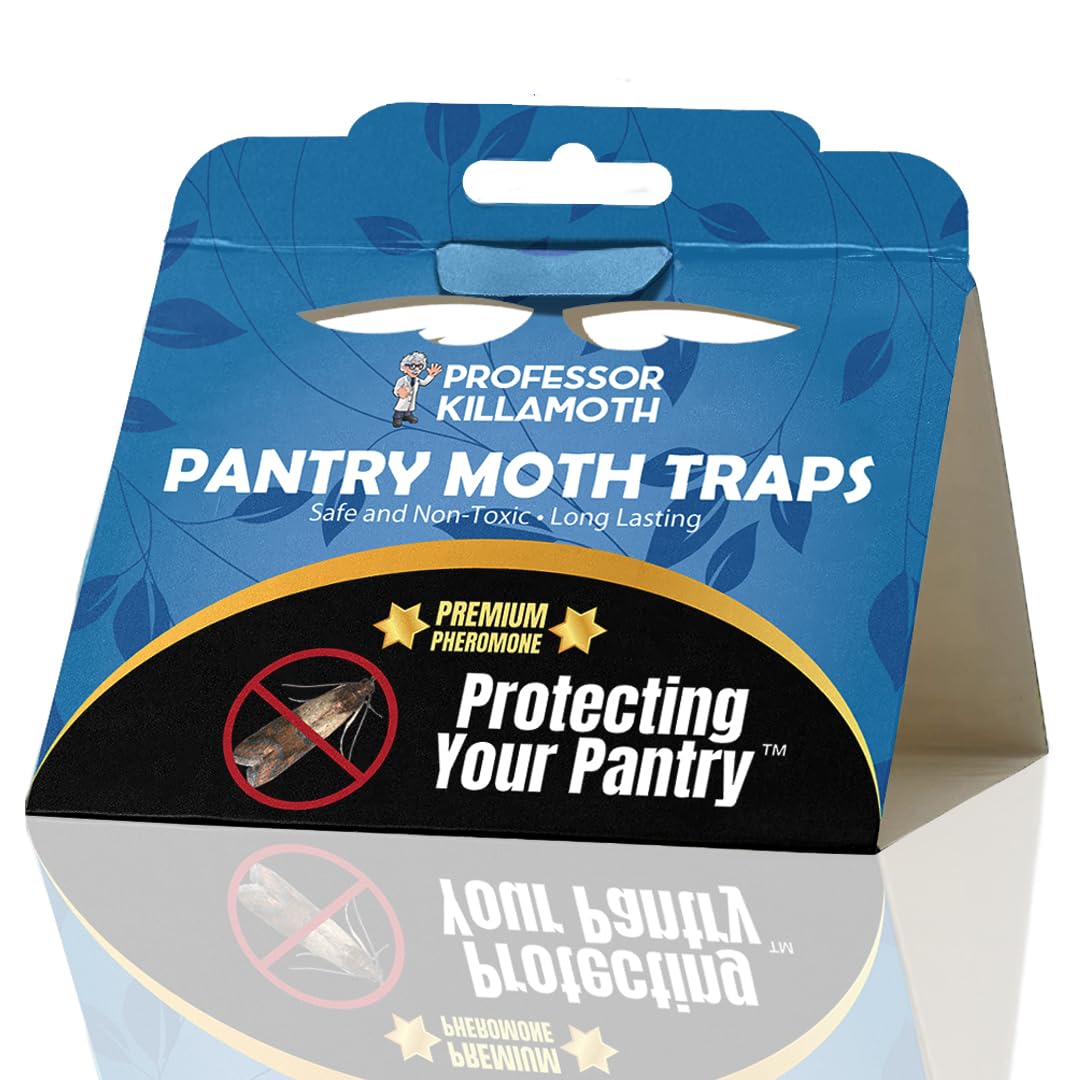 Professor Killamoth Pantry Moth Traps 6 Pack | New Blue Design | Child and Pet Safe | Premium Attractant