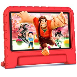 yestel 2023 kids tablet 8" tablet for kids android 11 hd toddler tablets, pre-installed parental control, 2gb ram 32gb rom 128gb extended memory, quad-core, 3600mah, wifi, gms, kid-proof case—red