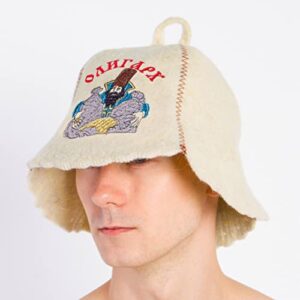 ASKOLD Sauna Hat Oligarch for Sauna Banya Bath House Sauna Hat Finnish - Ukraine Sauna Hat Russian Banya Hat for Men Sauna Hat for Men Sauna Hats