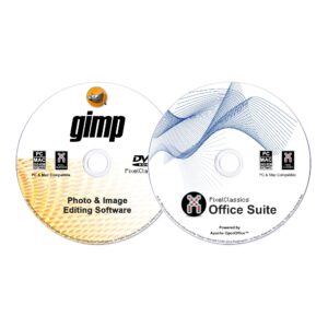 office suite 2024 compatible with microsoft office 2021 + gimp photo editing software compatible with adobe photoshop elements 2023 files for windows pc & mac bundle