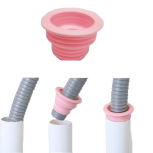 6 Pack Drain Pipe Seal Hose Silicone Plug,Silicone Sealing Plug Kitchen Pipe Sewer Seal Ring Washing Machine Drain Connector Kitchen Laundry Bathroom (Pink/Black/Blue)