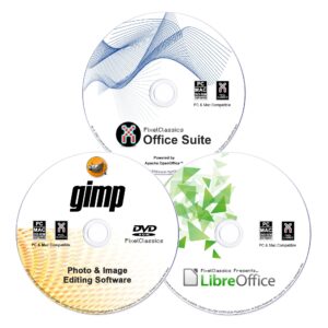 office suite & libreoffice 2024 compatible with microsoft office + gimp photo editing software compatible with adobe photoshop element 2022 for windows pc & mac