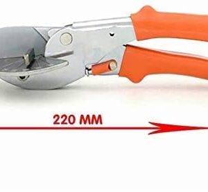 Multi Angle Miter Shear Cutter Hand Tools,45-135 Degree Adjustable Angle Scissors Trim Shears Tools with 2 Extra Spare Blades (Orange)