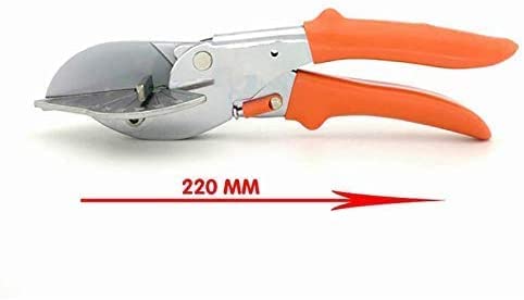 Multi Angle Miter Shear Cutter Hand Tools,45-135 Degree Adjustable Angle Scissors Trim Shears Tools with 2 Extra Spare Blades (Orange)