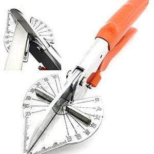 Multi Angle Miter Shear Cutter Hand Tools,45-135 Degree Adjustable Angle Scissors Trim Shears Tools with 2 Extra Spare Blades (Orange)