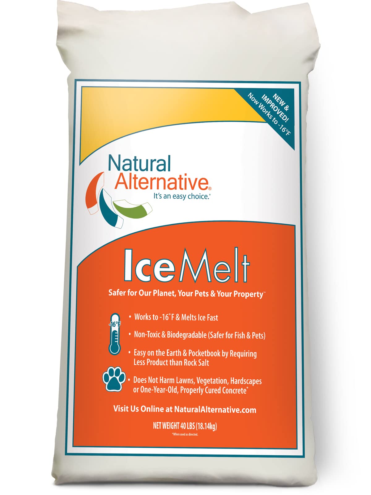 Natural Alternative® Ice Melt Another NATURLAWN® Product - 40 lb. Bag 