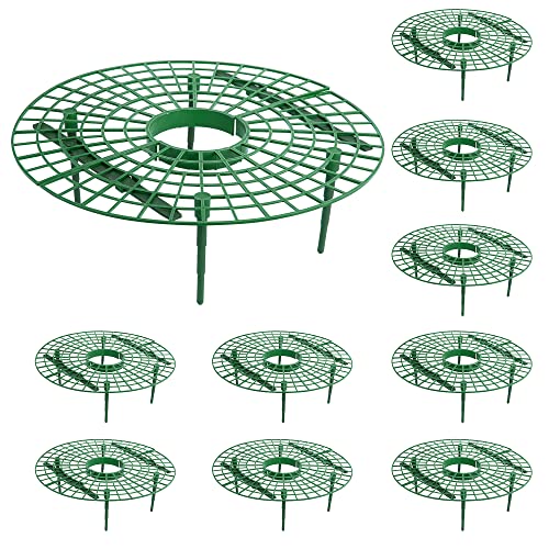 Iceyyyy 10 Pack Strawberry Plant Support - Strawberry Growing Racks - Strawberry Growing Frame for Keeping Garden Strawberry Clean (10, A)