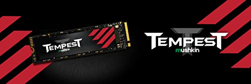 Mushkin Tempest – 1TB PCIe Gen3 x4 NVMe 1.4 – M.2 (2280) Internal Solid State Drive (SSD) – 3D NAND Flash - (MKNSSDTS1TB-D8)