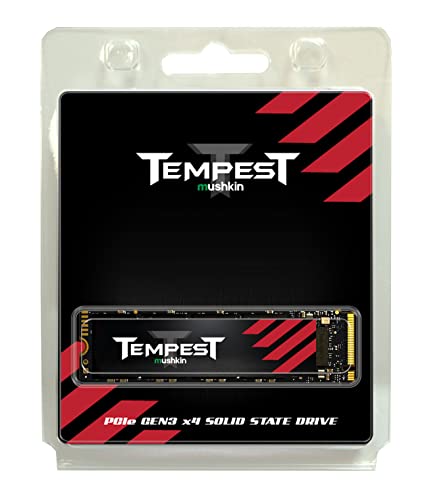 Mushkin Tempest – 1TB PCIe Gen3 x4 NVMe 1.4 – M.2 (2280) Internal Solid State Drive (SSD) – 3D NAND Flash - (MKNSSDTS1TB-D8)