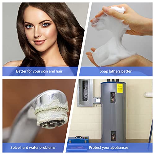 briidea Water Descaler, Water Descaler Whole House, Salt-Free Hard Water Softener, Reduces the effects of Limescale