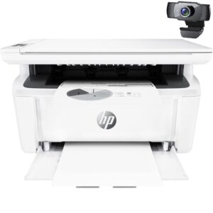 hp laserjet pro mfp m29w a all-in-one wireless monochrome laser printer for home office, white - print scan copy - 19 ppm, 600 x 600 dpi, 8.5 x 11.69, hi-speed usb, cbmou external webcam