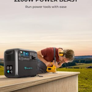 BLUETTI Portable Power Station AC200MAX, 2048Wh Solar Generator Expandable to 8192Wh, 5 2200W AC Outlets, LiFePO4 Battery for Camping, Emergency