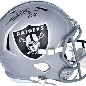Charles Woodson Las Vegas Raiders & Green Bay Packers Autographed Half & Half Riddell Speed Replica Helmet - Signature on Las Vegas Side - Autographed NFL Helmets