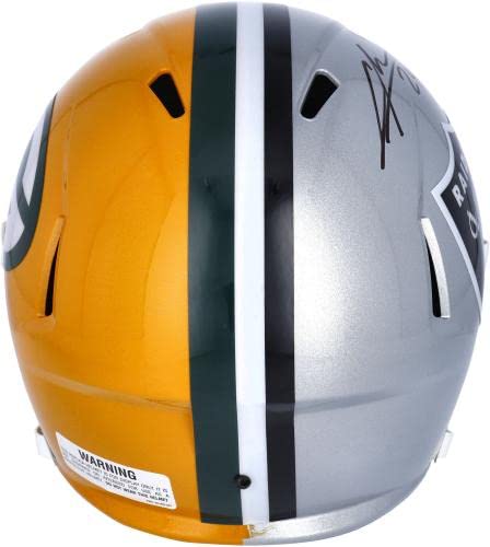 Charles Woodson Las Vegas Raiders & Green Bay Packers Autographed Half & Half Riddell Speed Replica Helmet - Signature on Las Vegas Side - Autographed NFL Helmets