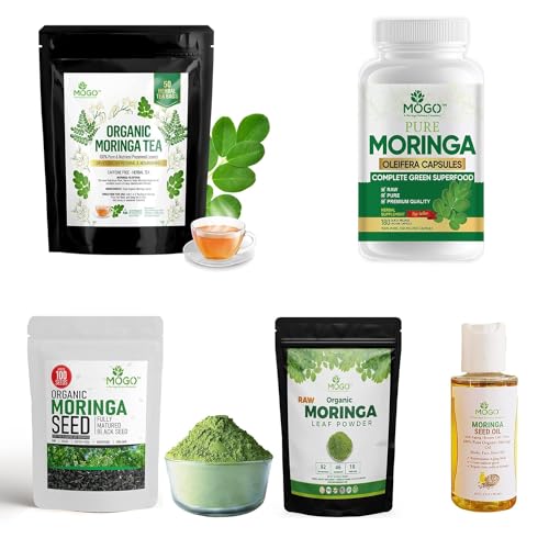 100+ Organic Moringa Seeds| Best for Planting & Gardening| High Yield Fully Matured Black Seeds|Semillas De Moringa| Antioxidant Rich Superfood - Mogo