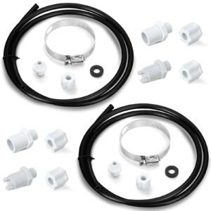 tondiamo 2 sets offline feeder connection pack with saddle clamp chlorinator feeder hose tubing parts with 2 sets check valve control valve for cl200 cl220 offline pool feeder replacement