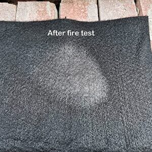 Buraku Welding Blanket Fireproof | Heat Resistant Up to 1800°F | Flame Retardant Fabric Material Carbon Felt for Welders | Plumbers Cuttable 36 by 36 Inches