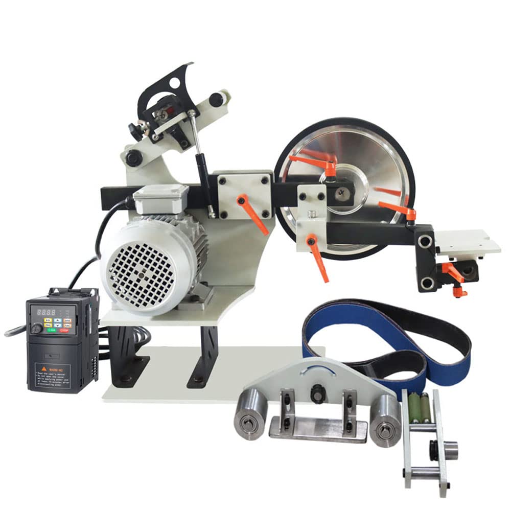 INTSUPERMAI Variable Speed 72 inch Belt Grinder Belt Sander Knife Grinder with Base and Multi-funchion Reversible Controller 220V