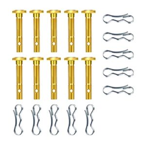 kinbom 10pcs 1.8x0.5x0.2inch shear pins for snowblower and 10pcs cotter pins replacement parts for 738-04124 & 714-04040 snowblowers for mtds yard machines lawn tractors