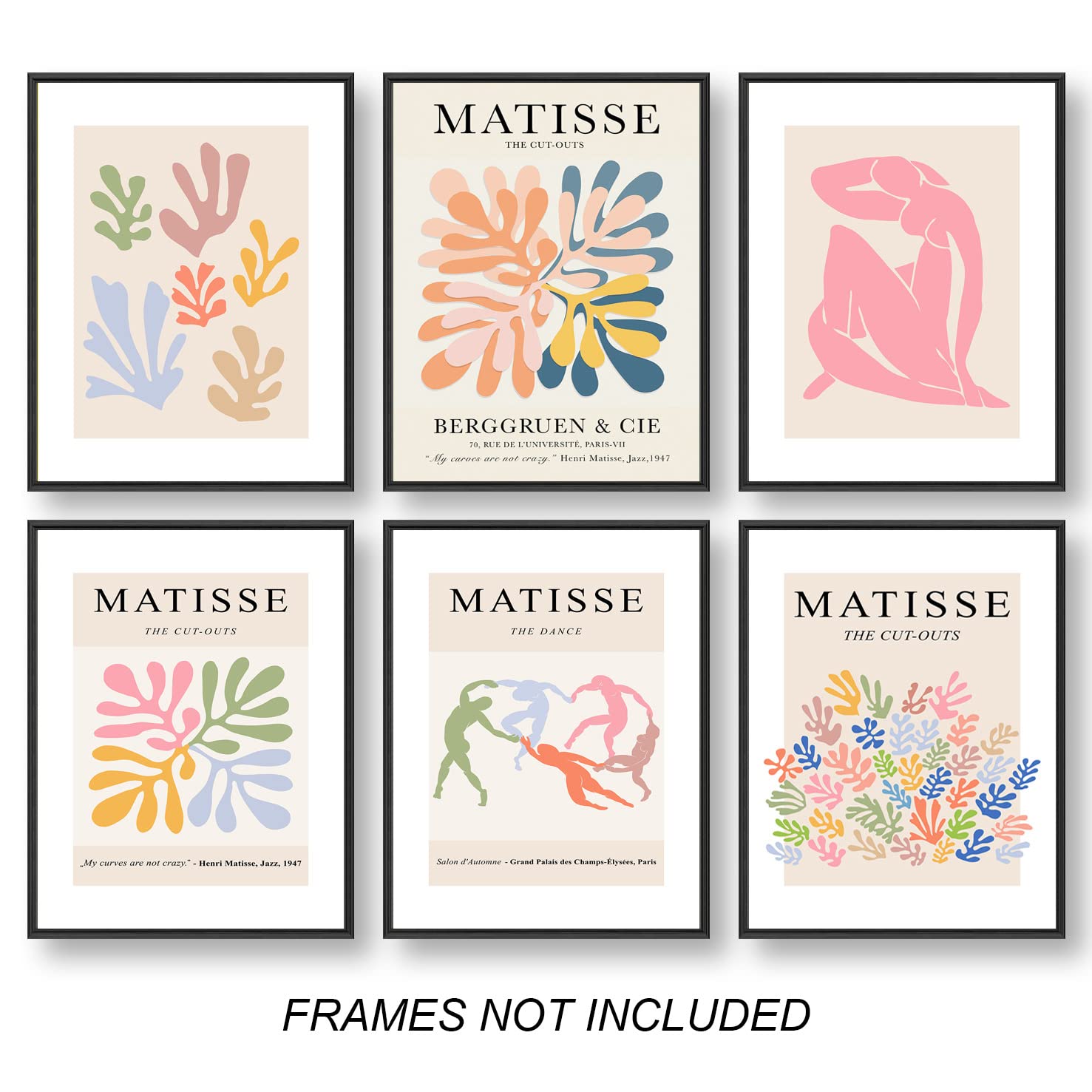 12PCS Matisse Poster, Danish Pastel Room Decor, Minimalist Wall art, Matisse Wall Art, Wall Art for Living room and Bedroom, Office Decor, Pastel Room Decor (8x10 in, Unframed)
