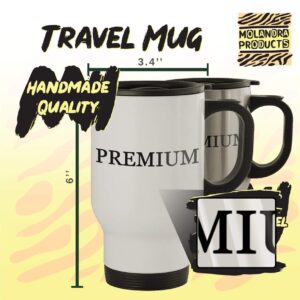 Molandra Products Bonsai Whisperer - 14oz Stainless Steel Travel Mug, Silver