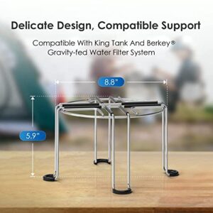 Waterdrop Water Filter Stainless Steel Stand, with Rubberized Non-Skid Feet, Compatible with Berkey® Water Filter System, King Tank Gravity-fed Water Filter System