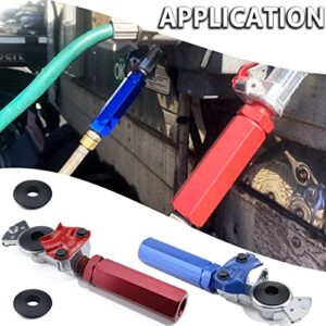 iBroPrat Glad Hand Grips Set with Seals,Gladhand Extension Handles Kit Emergency & Service Brake Air Hose Coupling Connectors for Semi Trucks Trailers Tractors RVs, Glad Hands Parts Red Blue 1 Pair