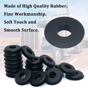 iBroPrat Glad Hand Seal, 20pcs Gladhand Washers Rubber Seals Black Gasket Elastic Grommets for Semi Trucks Trailers Brake Air Hose Parts Number 10028
