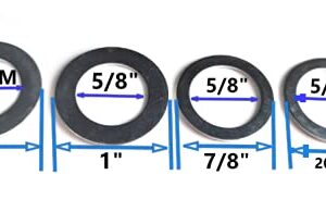 16pcs Saw Blade Bushing Set Saw Blade Adapter Ring, Angle grinder inner aperture conversion gasket，1 Inch to 20 mm, 1 Inch to 5/8 Inch, 7/8 Inch to 5/8 Inch, 20 mmto 5/8 Inch,4 per Model